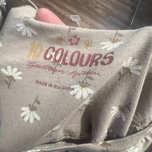 Gudrun Sjödén Daisy Long Sleeve Top Lagenlook Cotton Stretch Beige Floral S - Picture 8 of 12